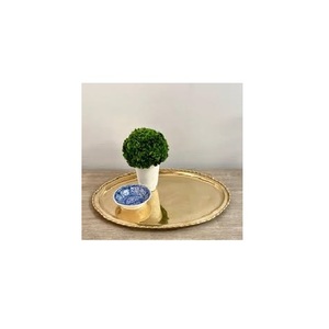 Bandeja de Metal personalizada para el hogar, bandeja decorativa para servir a precio al por mayor de la India - Product Image 1