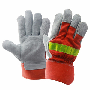 Guantes de trabajo de Palma de cuero, guantes de seguridad, paquistaní - Product Image 6
