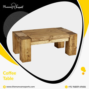 Mesa de centro de sala de estar de madera reciclada, India - Product Image 2