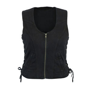 Chaleco Vaquero de algodón lavado ligero de la mejor calidad para niñas, protección principal con decoración de botones y cierre de cremallera - Product Image 6