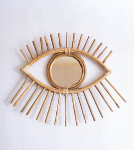 Espejo de Mimbre con Forma de Ojo Grande, Espejo de Ratán con Forma de Ojo, Espejo de Pared Colgante de Vietnam +84947900124 - Product Image 3