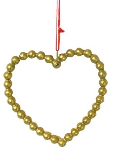 HOME DECORATION HIGH QUALITY METAL DOTTED HEART DESIGN CHRISTMAS <b>TREE</b> DECORATION HANGING ORNAMENT - Product Image 1