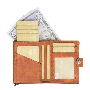 Palemo กระเป๋าสตางค์หนังแท้ RFID ธุรกิจหรูหราพร้อมกระดุมปิดที่ใส่บัตรพรีเมี่ยม - Product Image 4