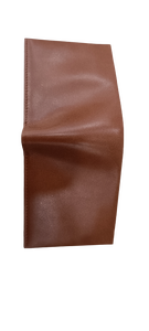 Écharpe en lin à deux volets pour hommes en cuir de vachette véritable marron clair RFID Broderie de logo personnalisé Design bohème simple Bonbons courts - Product Image 4