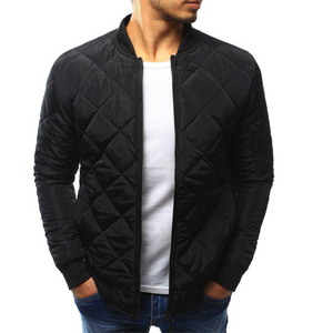<b>Men's</b> Slim Fit Casual Winter Windbreaker Lightweight Quilted <b>Jacket</b> Stand Collar Windproof Waterproof <b>Canvas</b> Sportswear Coated - Product Image 1