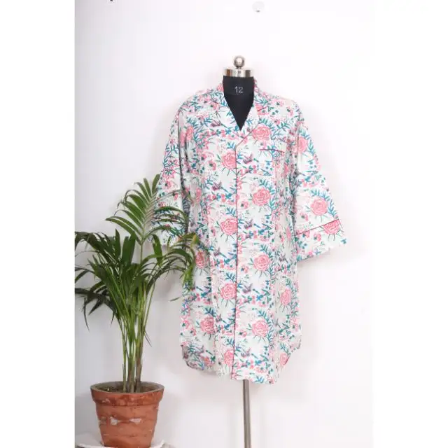 Custom Dress For Woman Cotton Printed Casual Jacket Printed Shirt Women Cotton Bohemian Cotton Shirt Plus Size Women's Clothing
