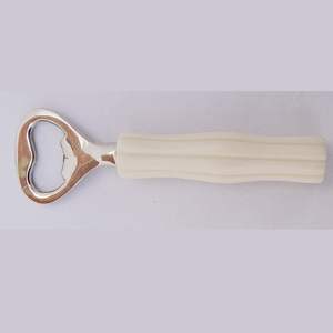 Abrebotellas de acero inoxidable y mango de resina en blanco y negro Abrebotellas multiusos de moda - Product Image 5