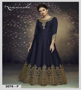 Vestido indio de algodón para mujer, prenda de diseño de moda, Anarkali, lista para usar, precio bajo con Dupatta Jackate, venta al por mayor, Kurtis - Product Image 4