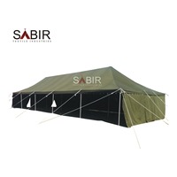 Tente carrée STI quatre saisons pour 6-8 personnes, en toile imperméable, blanc, vert olive, kaki, pour secours en cas de catastrophe, camping, métal