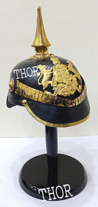 Casco alemán de armadura Prusiana, Pickelhaube, con púas largas, WW-1, armadura de cuero - Product Image 5