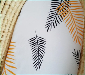 Hot Selling Soft and Breathable 100% cotton vintage leaf pattern <b>muslin</b> <b>baby</b> fitted bassinet sheet for <b>babies</b> - Product Image 2