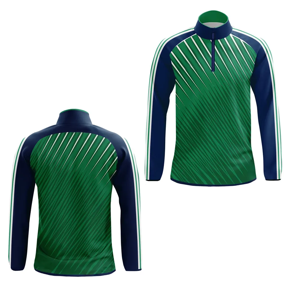 Qualidade superior De Futebol Gaélico Metade zip top GAA GAA Atirando Metade Zip Tops Uniforme Clubes Desportivos Poliéster Metade Zip Tops Camisa