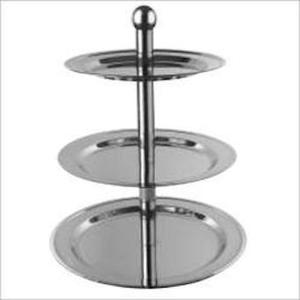 Supports décoratifs ronds à 3 niveaux en métal nickelé, très demandés, pour fêtes et célébrations, accessoires pour la maison et l'hôtel - Product Image 6