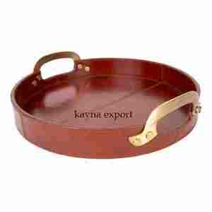 Bandeja de servicio de estilo martillado de Metal artesanal, uso Chapado en latón, propósito de regalo de boda y bandeja de Metal decorativa de mesa - Product Image 3