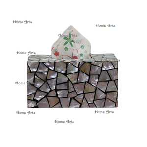 Boîte à serviettes en bois et nacre avec boîte à serviettes de forme rectangulaire de qualité supérieure par Home Arts - Product Image 6