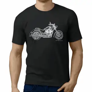 Motorbike Zeefdruk Stijl Korte Mouwen Mannen Katoenen T-shirt Gemaakt In Pakistan