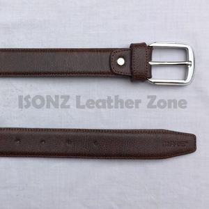 Cinturón de cuero de vaca genuino para hombre 2024 en negro con hebilla de aleación de metal - Product Image 3