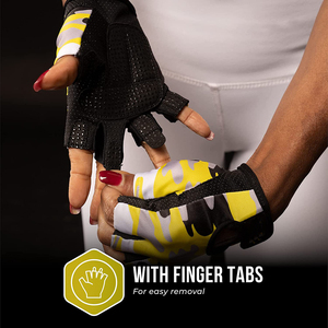 Guantes de Lifting y remo con estampado de camuflaje para mujer, Serie de diseño, con doble palma acolchada y estampado por sublimación, venta al por mayor - Product Image 6