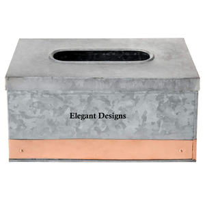 Designer traditionnel forme carrée à la main fantaisie couverture de tissu événement de mariage décoratif boîte à mouchoirs en métal Carton de mouchoirs fait à la main - Product Image 4