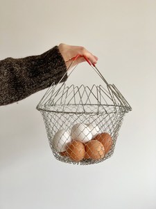 ตะกร้าลวดเหล็กเก๋ไก๋ดีไซน์อเนกประสงค์เหมาะสำหรับบ้านที่มีสไตล์เพื่อเก็บผักและผลไม้ - Product Image 3