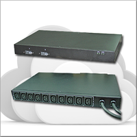 Interruptor de Transferencia Estática de Doble Alimentación STS 32A 230V Modelo STS--3223C-10N2 Negro 10 Salidas IEC 320 C13 2 Entradas 2 16A