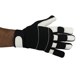 Gants de mécanicien en cuir de chèvre et élasthanne Gants de jardinage de sécurité avec fonction anti-impact Taille S à 2XL - Product Image 2