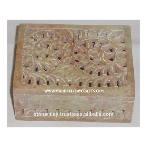 High Quality Decorative Soapstone Jewerly Box - Product Image 1