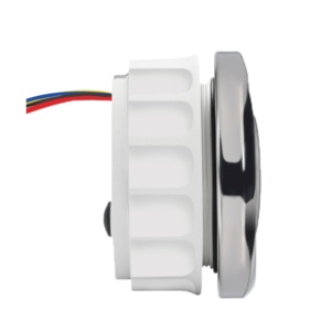 Tachymètre analogique 85 mm pour jante en acier inoxydable 316, lentille convexe, cadran noir, affichage LED blanc, 3000 tr/min, 12 V/24 V, marine - Product Image 2
