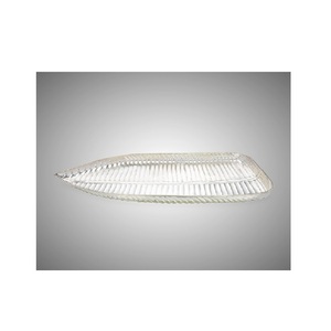 Bandeja Decorativa de Metal con Diseño de Hoja de Lujo, la Mejor de su Categoría, Bandeja Sencilla para Servir Aperitivos, Bandeja para Servir Frutas - Product Image 6