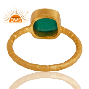 Amazing สีเขียวนิลพลอยนิลแหวน18K Gold Plated แหวนเงิน925เครื่องประดับผู้ผลิต - Product Image 3