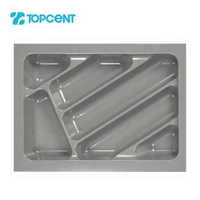 Topcent moderrn البلاستيك درج مطبخ قابل للتعديل علب السكاكين