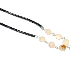 Fournisseur de colliers en tranches d'agate jaune clair : Collier en tranches d'agate jaune clair à vendre - Product Image 1