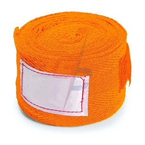 Orange Hand Wrap Custom Logo Printed Elastic Bandage for Boxing MMA Muay Thai Premium Quality Hand Wraps - Product Image 1