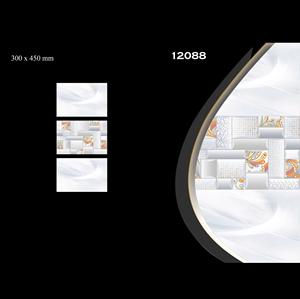 Azulejos decorativos de pared esmaltados rústicos de cerámica estilo inyección de tinta 30x45cm - Product Image 1