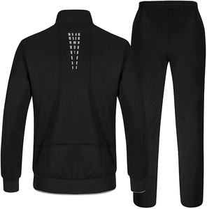 Survêtement de sport décontracté pour homme avec logo personnalisé, en molleton technique, grande taille, en coton, léger et respirant - Product Image 6