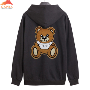 Sweat-shirts d'hiver pour hommes en chenille brodée avec logo personnalisé, impression numérique, coupe-vent et écologiques - Product Image 2
