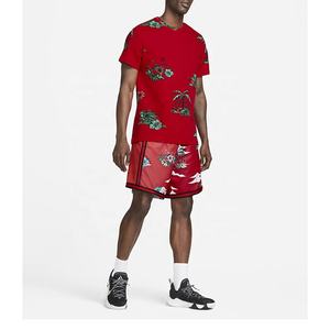 Pantalones cortos de baloncesto para hombre con logotipo personalizado directo de fábrica al por mayor, nuevo estilo, conjunto de ropa deportiva de malla transpirable con impresiones sublimadas - Product Image 6