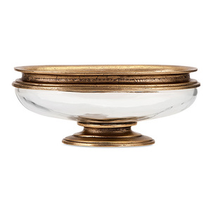 Interior Chapado en oro Exterior Color negro Cuenco decorativo Acero Aluminio Metal Última calidad Tazón de mesa - Product Image 6