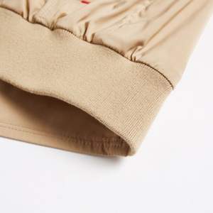 Blouson aviateur professionnel en polyester coupe-vent d'hiver décontracté avec toile à glissière décorée d'appliques non tissées - Product Image 6