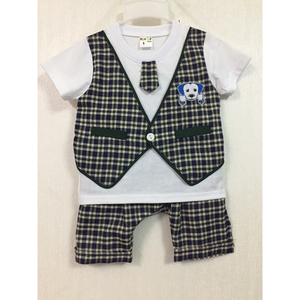 เสื้อกั๊กผ้าลินินแฟนซีสีน้ำเงินสำหรับเด็ก - Product Image 2