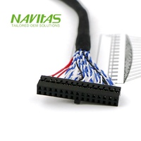 Conjunto de Cable LVDS con Conector Hembra IDC Personalizado para Panel LCD y Placa PCB