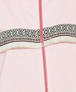 Lady Bomber <b>Jacket</b> Light Pink Zipper-Up Outerwear Stand Collar Quilted Cotton-Filled Reversible Solid Winter Season-Washed - Product Image 4