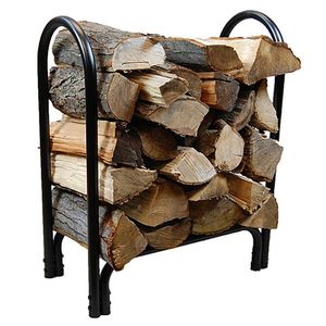 Luxury Square <b>Log</b> Storage Holder in Black Powder Coated Metal Perfect <b>for</b> Indoor Outdoor <b>Firewood</b> Organization and Accessories - Product Image 1