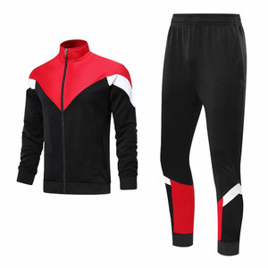 Chaqueta de fútbol de entrenamiento, Material 2022 poliéster, alta calidad, color negro y azul, novedad, venta al por mayor, 100% - Product Image 6