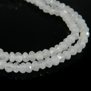 Pierre de lune arc-en-ciel 4mm perles rondes à facettes 14 pouces de longueur 43.75 Cts pierre précieuse bleue populaire pour bijoux - Product Image 5