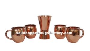 Mug en cuivre de luxe moderne et élégant de qualité supérieure pour les fêtes, la décoration de la maison et l'utilisation en cuisine - Product Image 2