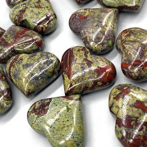 Cristal pulido en forma de corazón de piedra de sangre de dragón Natural al por mayor para amor apasionado fuerza curación energía protección regalo - Product Image 1