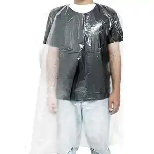 Transparent Unique Professional Salon Disposable Cape Barber Capes Waterproof Hair Dressing Capes