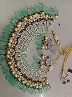Meetali — colliers de mariage indiens, kundan et ad, mélange de diamants, collier de mariée lourd avec manga et boucle d'oreille, création de meetali, nouvelle collection