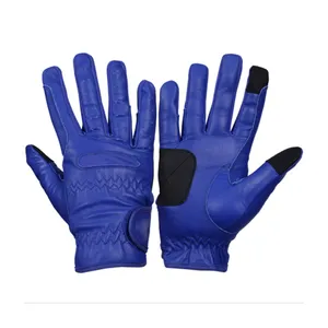 Custom Equestrian Racing Safety Gloves Premium Winter Horse Riding Leather Gloves High-Quality Macro Fabric OEM Available